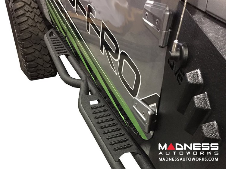 Jeep Wrangler JK Rock Slider Steps Black Powder Coat 4 Door